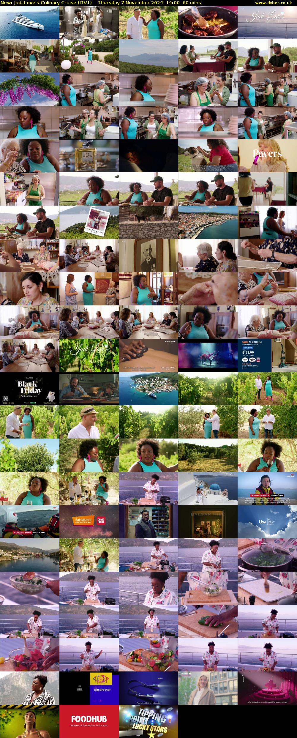 Judi Love's Culinary Cruise (ITV1) Thursday 7 November 2024 14:00 - 15:00