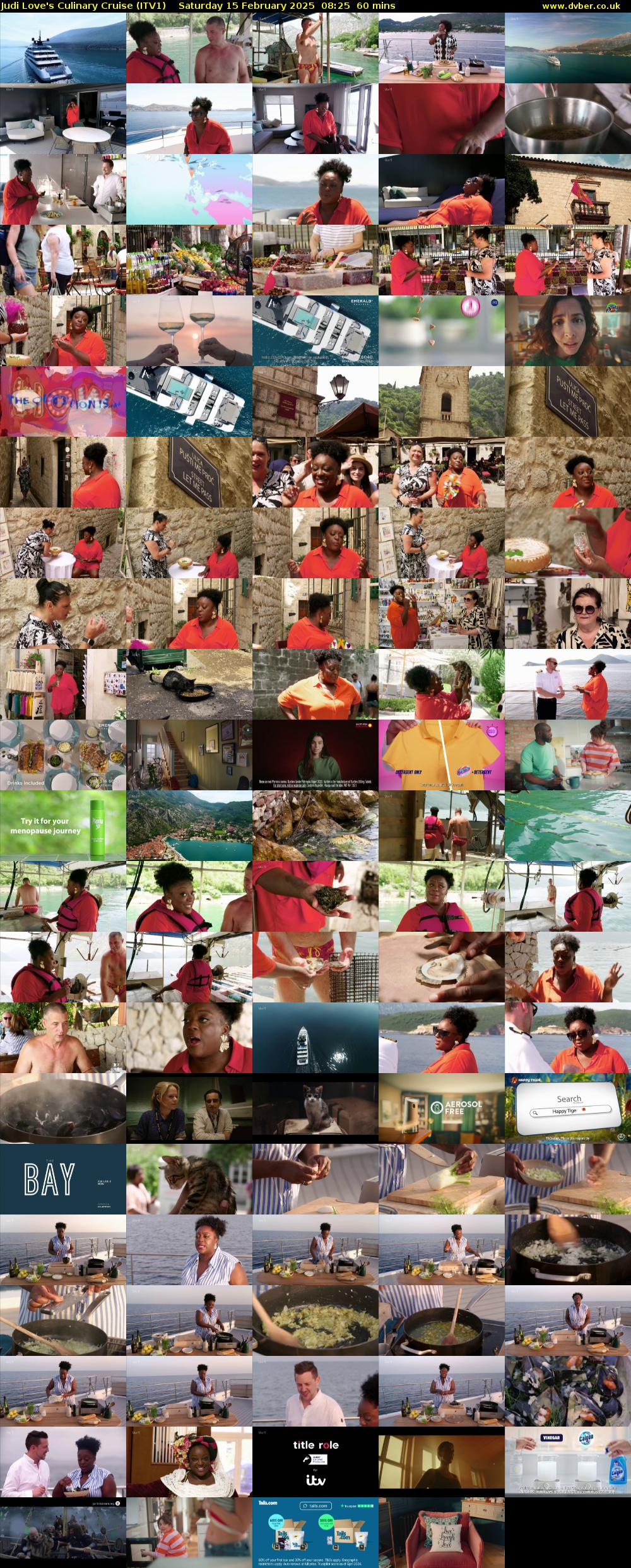 Judi Love's Culinary Cruise (ITV1) Saturday 15 February 2025 08:25 - 09:25
