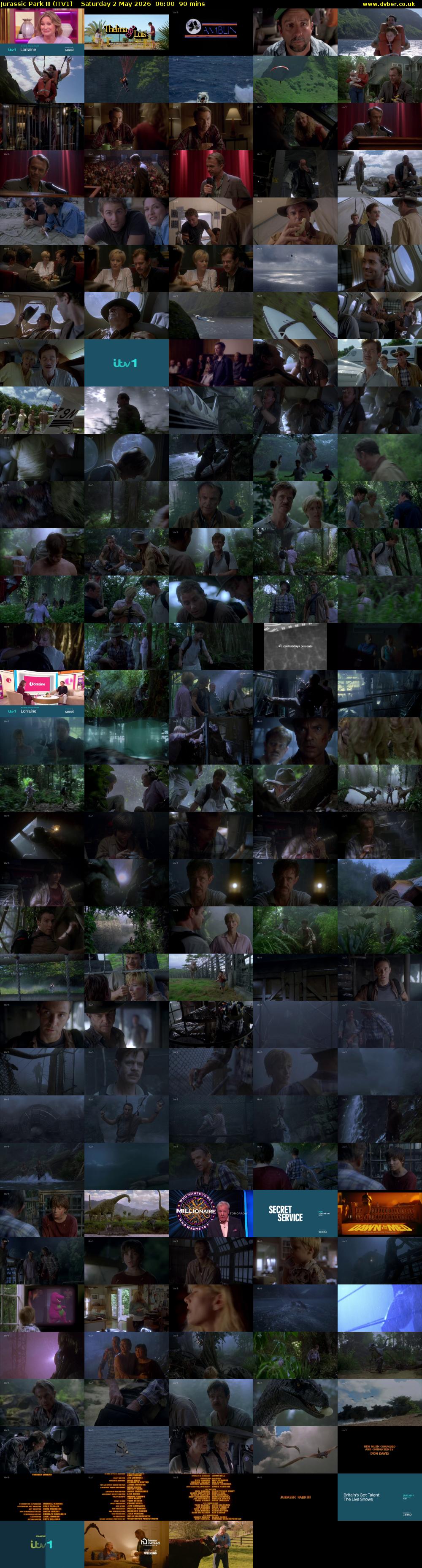 Jurassic Park III (ITV1) Saturday 2 May 2026 06:00 - 07:30