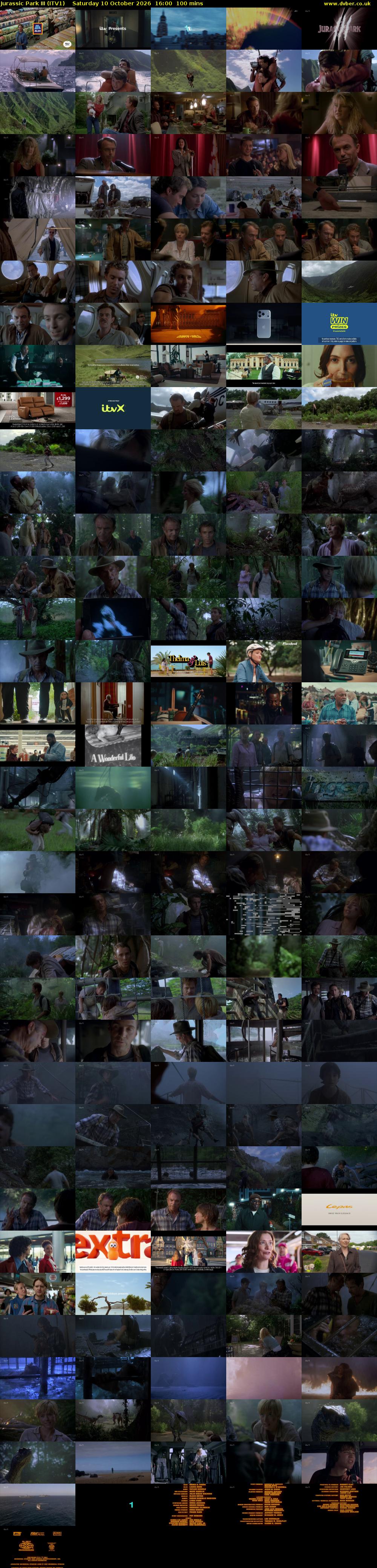 Jurassic Park III (ITV1) Saturday 10 October 2026 16:00 - 17:40