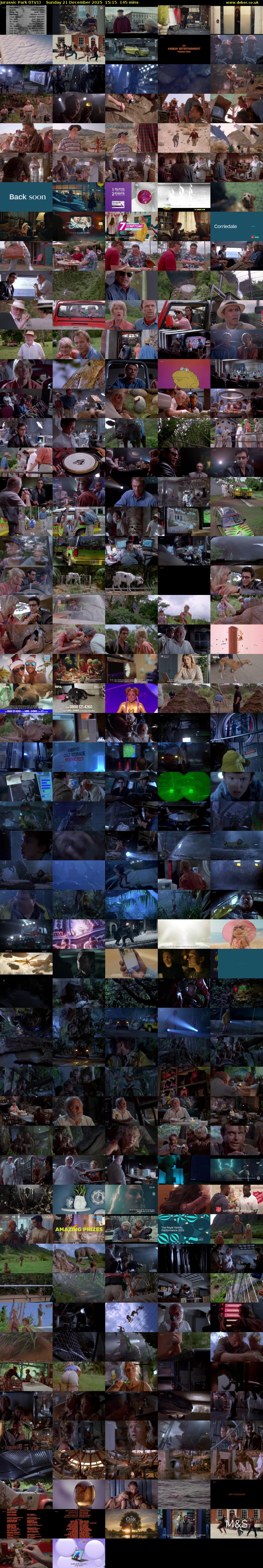 Jurassic Park (ITV1) Sunday 21 December 2025 15:15 - 17:40