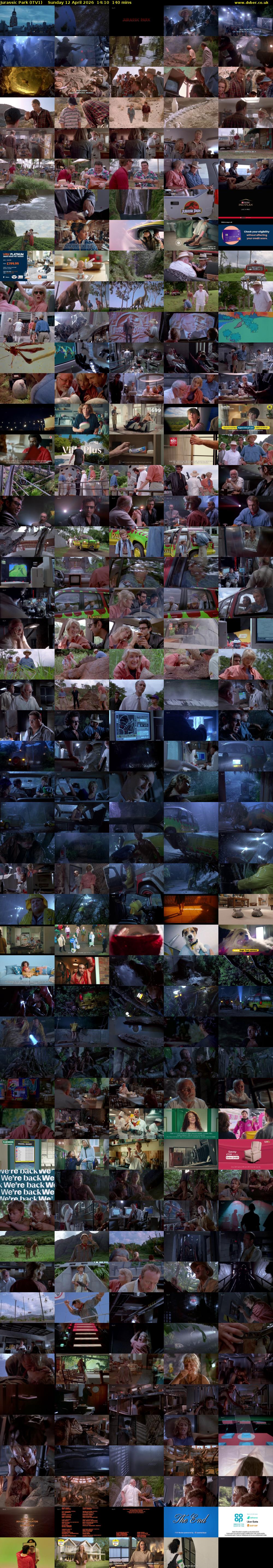Jurassic Park (ITV1) Sunday 12 April 2026 14:10 - 16:30