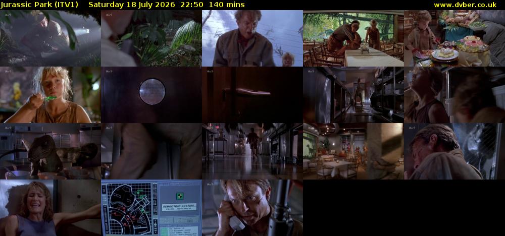 Jurassic Park (ITV1) Saturday 18 July 2026 22:50 - 01:10
