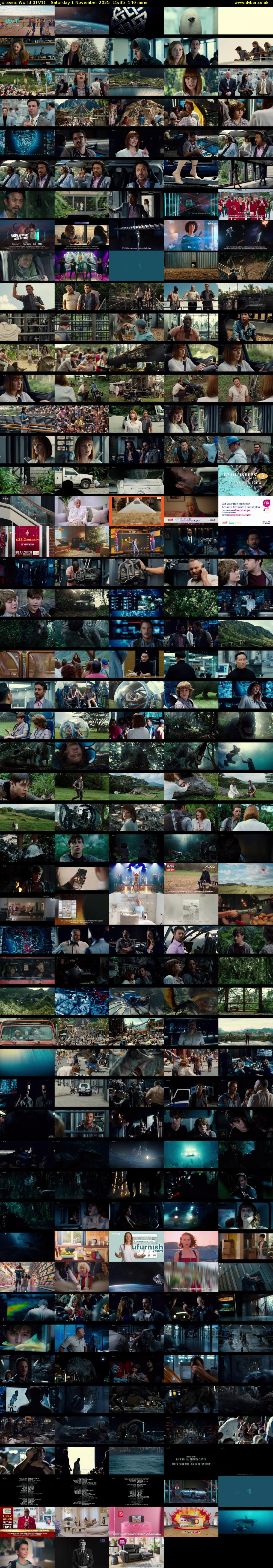 Jurassic World (ITV1) Saturday 1 November 2025 15:35 - 17:55