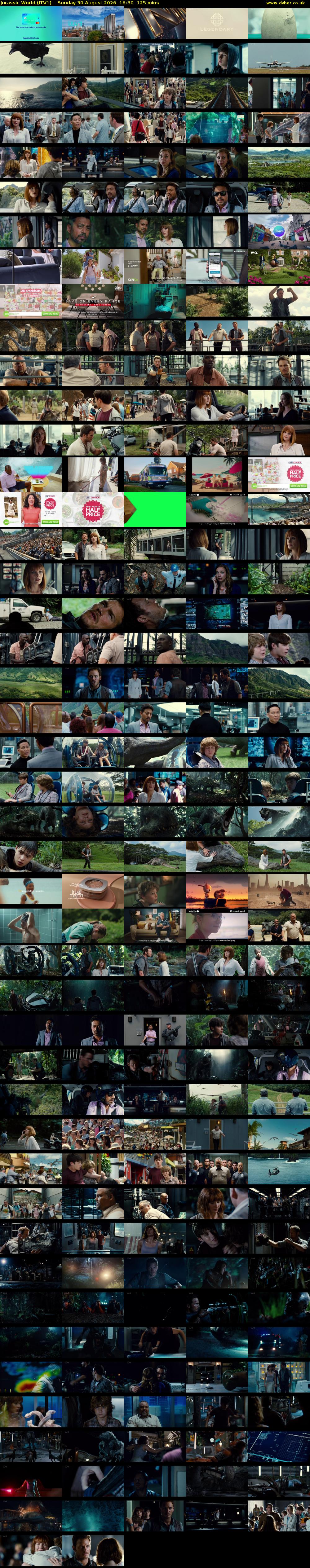 Jurassic World (ITV1) Sunday 30 August 2026 16:30 - 18:35