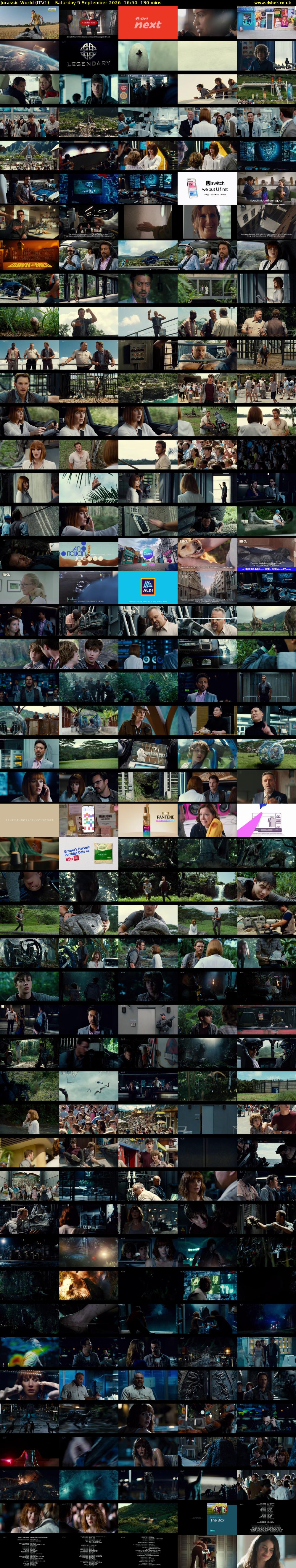 Jurassic World (ITV1) Saturday 5 September 2026 16:50 - 19:00