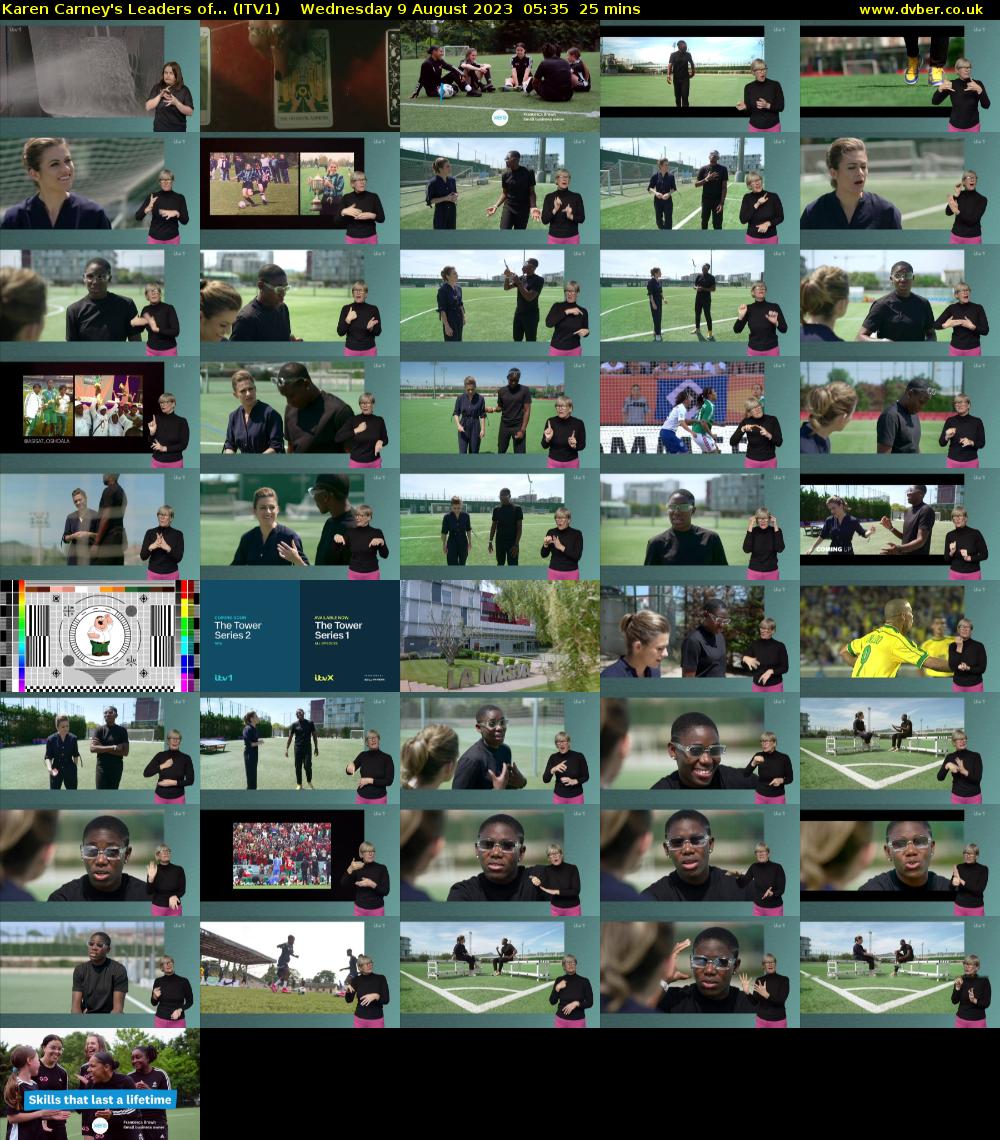 Karen Carney's Leaders of... (ITV1) Wednesday 9 August 2023 05:35 - 06:00