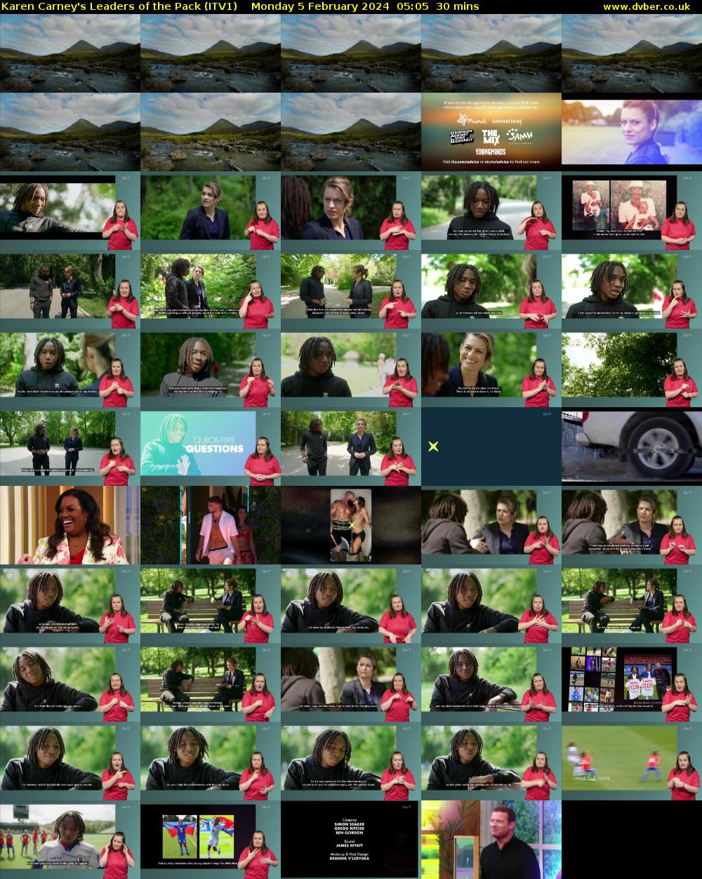 Karen Carney's Leaders of the Pack (ITV1) Monday 5 February 2024 05:05 - 05:35