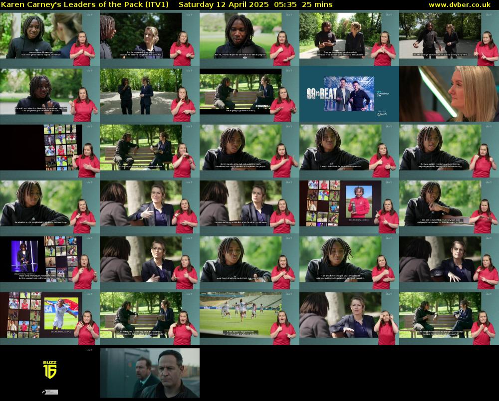 Karen Carney's Leaders of the Pack (ITV1) Saturday 12 April 2025 05:35 - 06:00