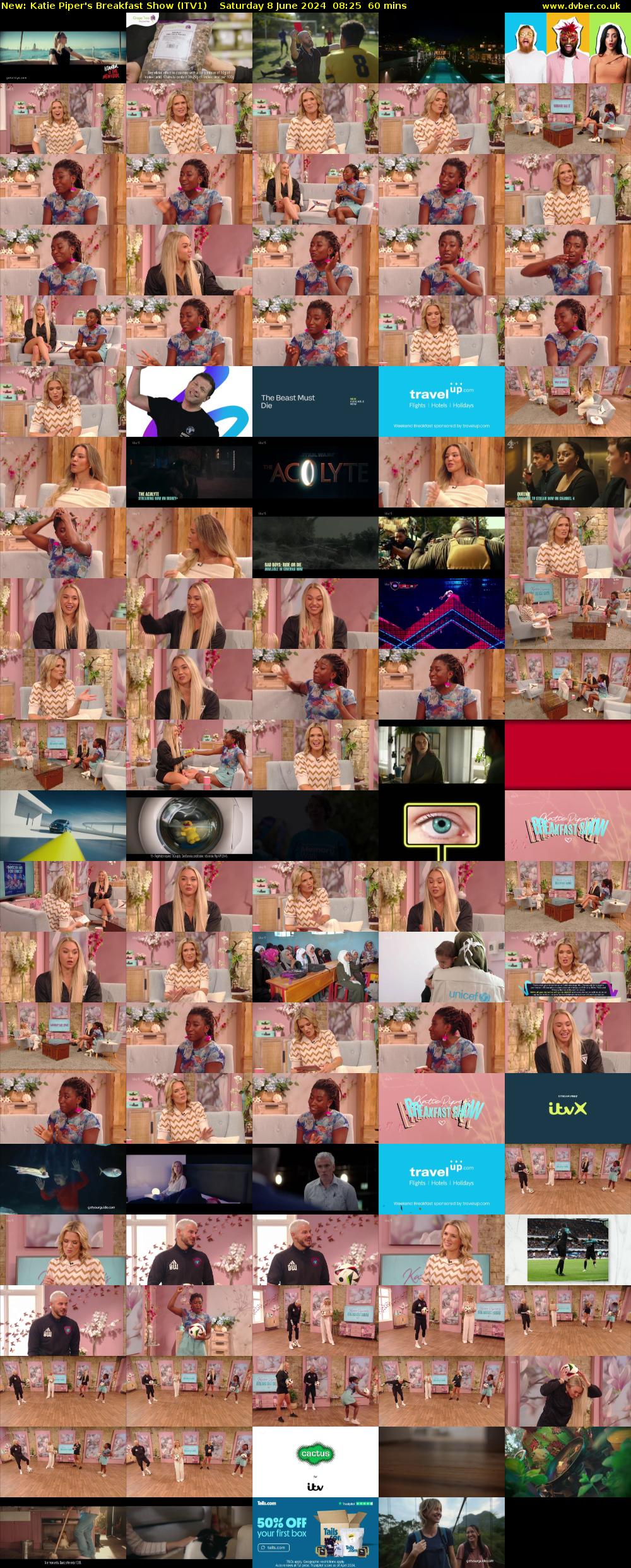 Katie Piper's Breakfast Show (ITV1) Saturday 8 June 2024 08:25 - 09:25