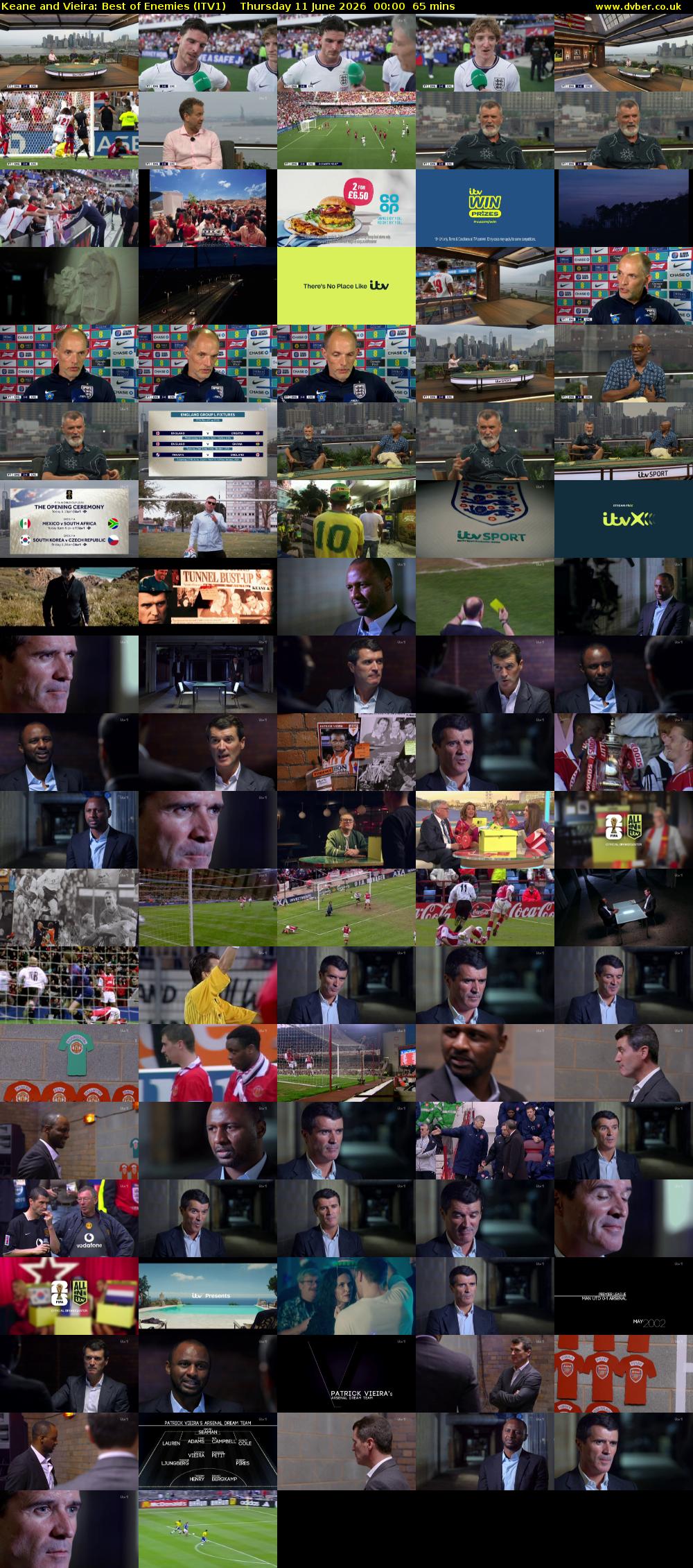 Keane and Vieira: Best of Enemies (ITV1) Thursday 11 June 2026 00:00 - 01:05