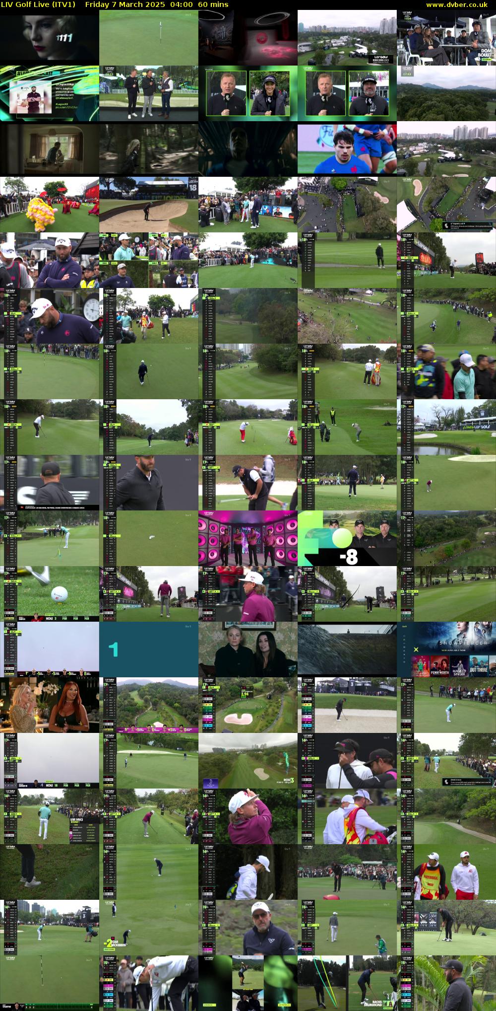 LIV Golf Live (ITV1) Friday 7 March 2025 04:00 - 05:00