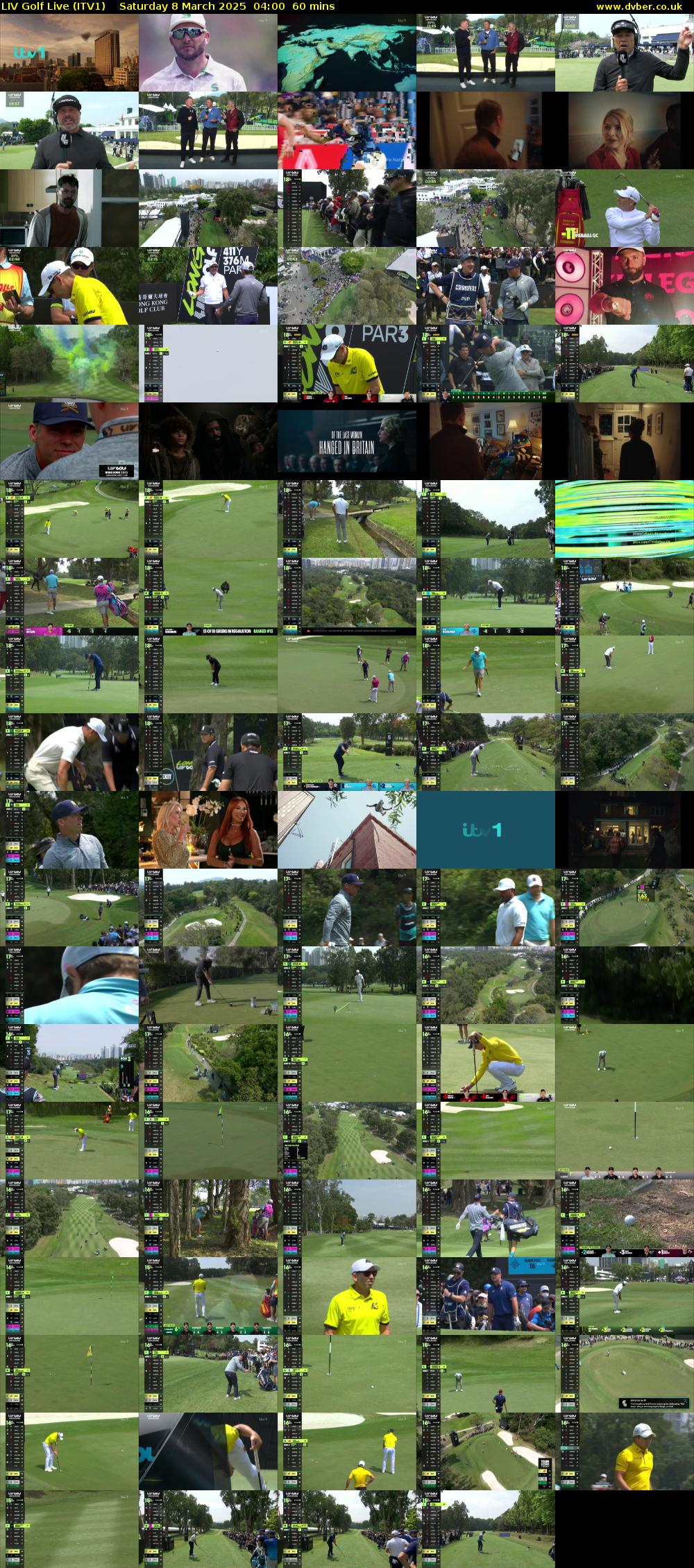 LIV Golf Live (ITV1) Saturday 8 March 2025 04:00 - 05:00