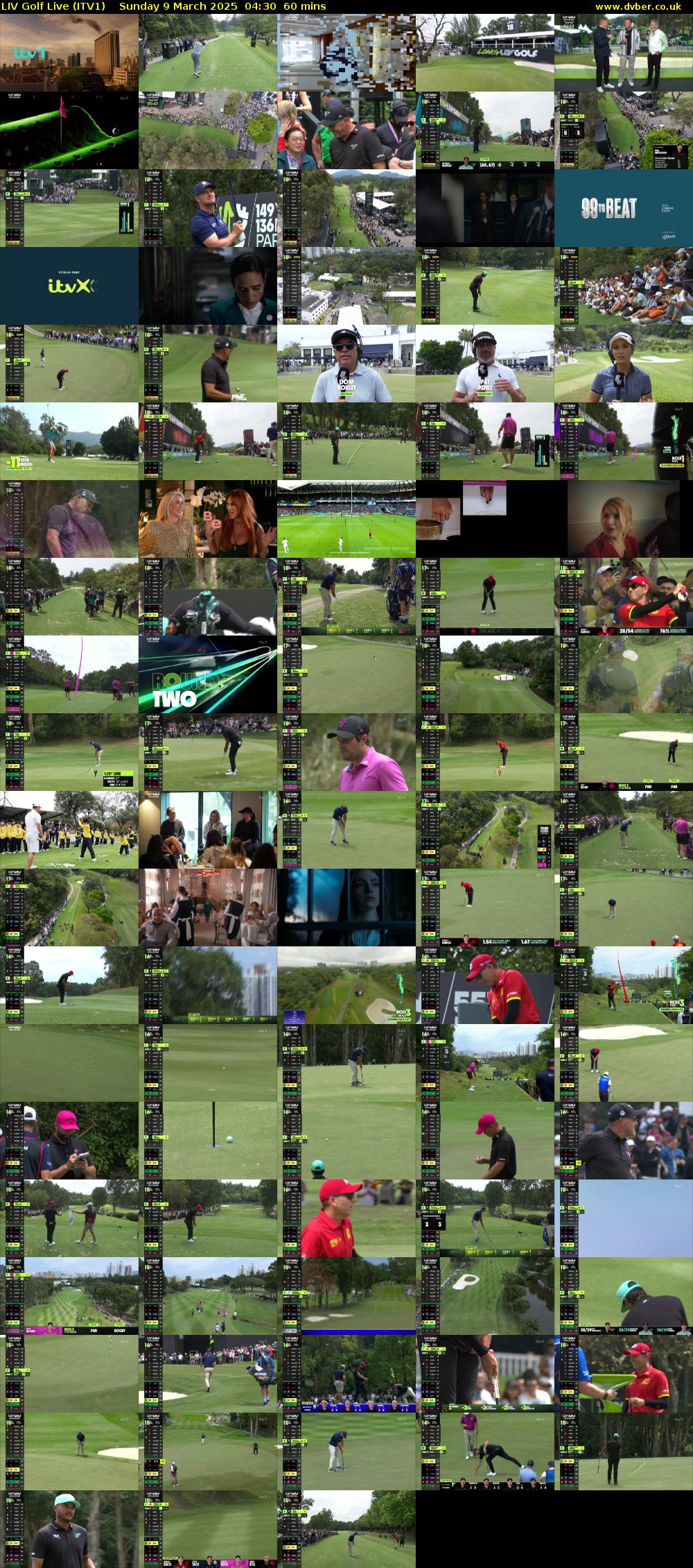LIV Golf Live (ITV1) Sunday 9 March 2025 04:30 - 05:30