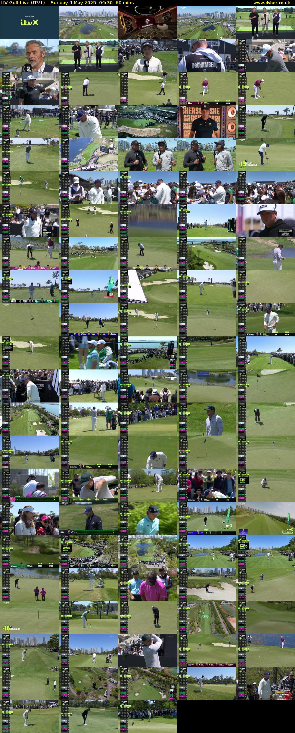 LIV Golf Live (ITV1) Sunday 4 May 2025 04:30 - 05:30