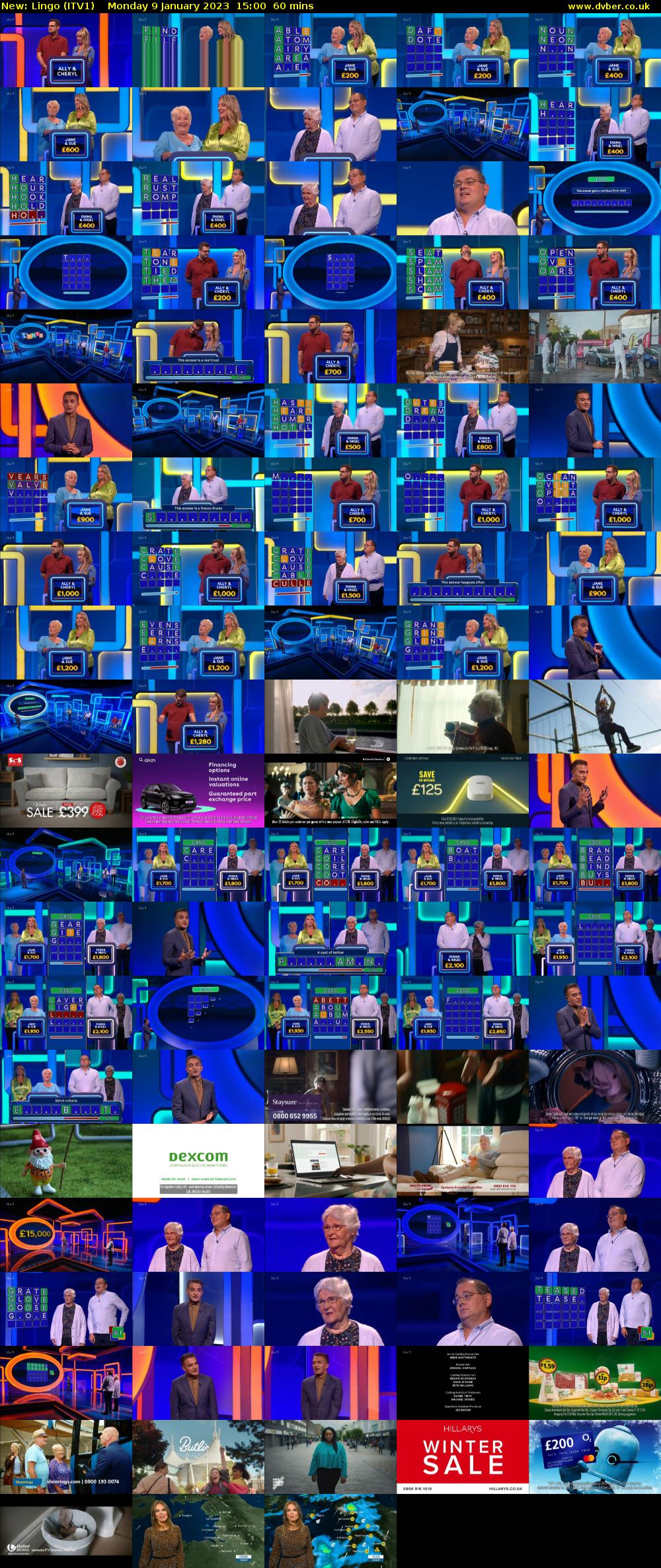Lingo (ITV1) Monday 9 January 2023 15:00 - 16:00