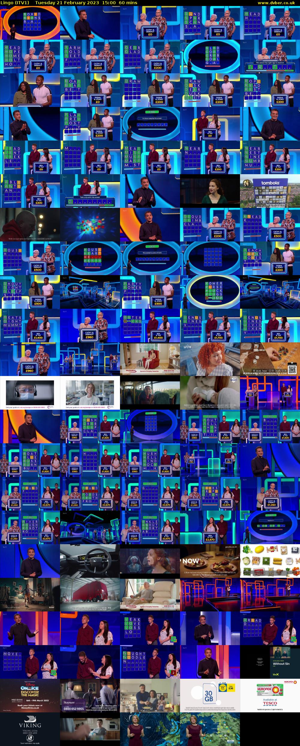 Lingo (ITV1) Tuesday 21 February 2023 15:00 - 16:00