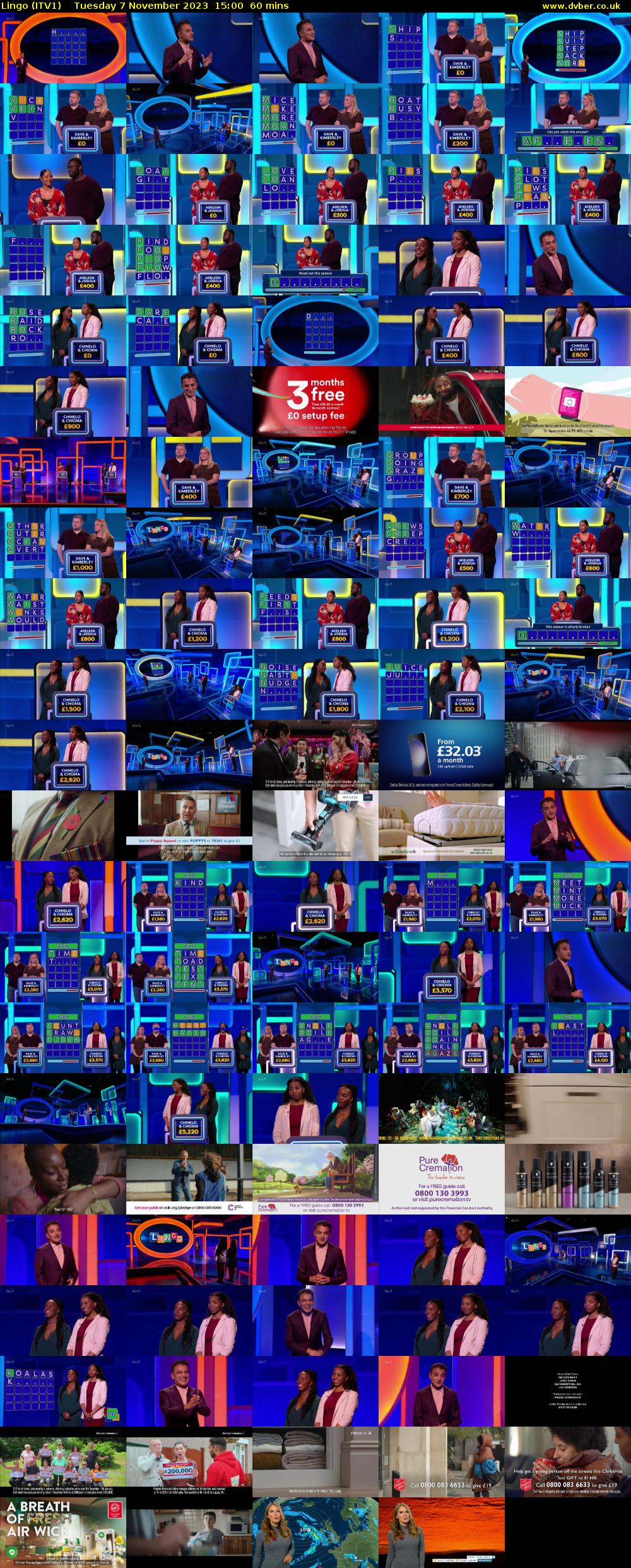 Lingo (ITV1) Tuesday 7 November 2023 15:00 - 16:00