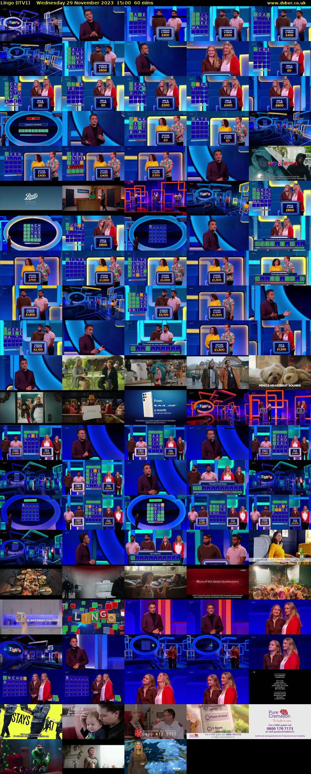 Lingo (ITV1) Wednesday 29 November 2023 15:00 - 16:00