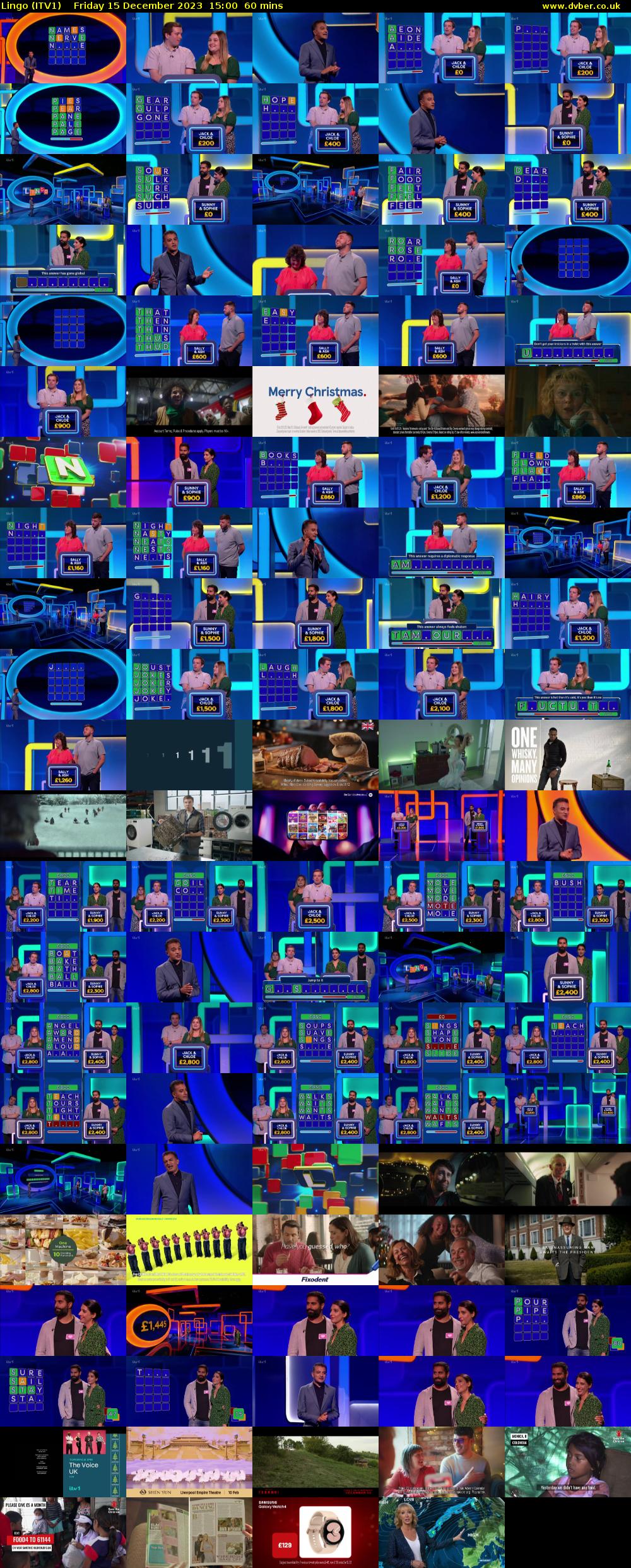 Lingo (ITV1) Friday 15 December 2023 15:00 - 16:00