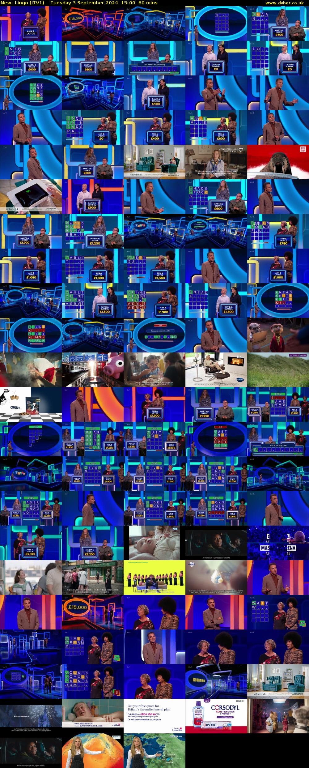 Lingo (ITV1) Tuesday 3 September 2024 15:00 - 16:00