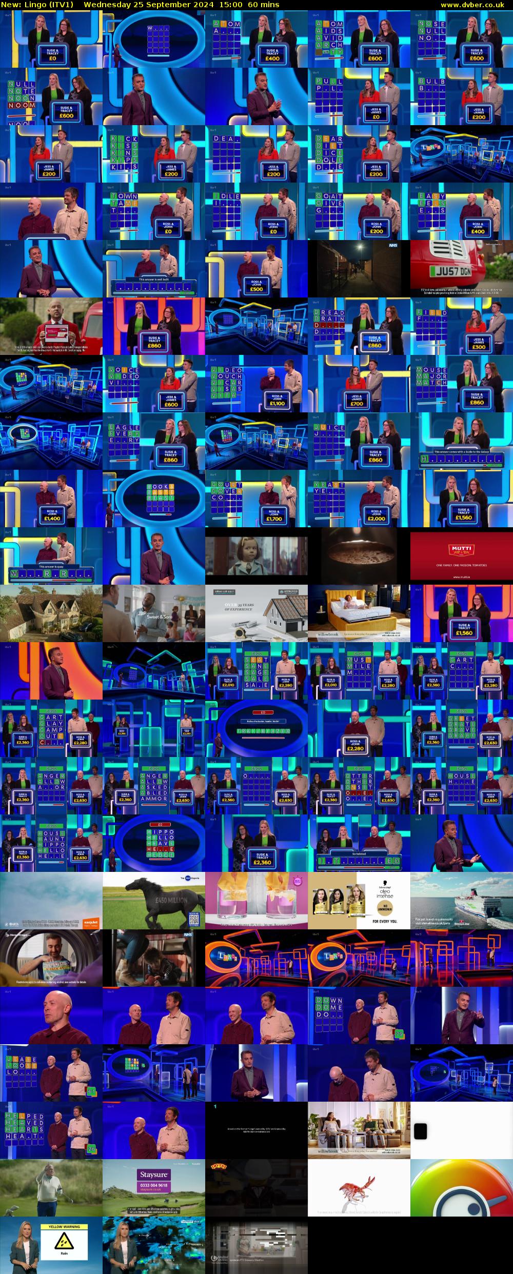 Lingo (ITV1) Wednesday 25 September 2024 15:00 - 16:00