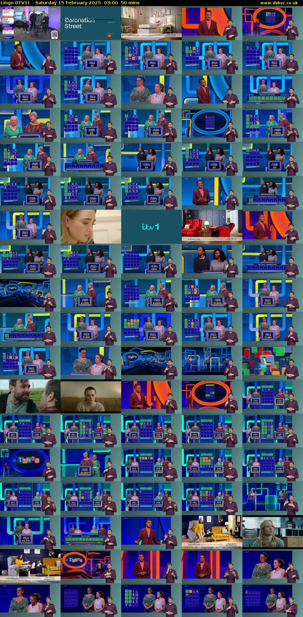 Lingo (ITV1) Saturday 15 February 2025 03:00 - 03:50