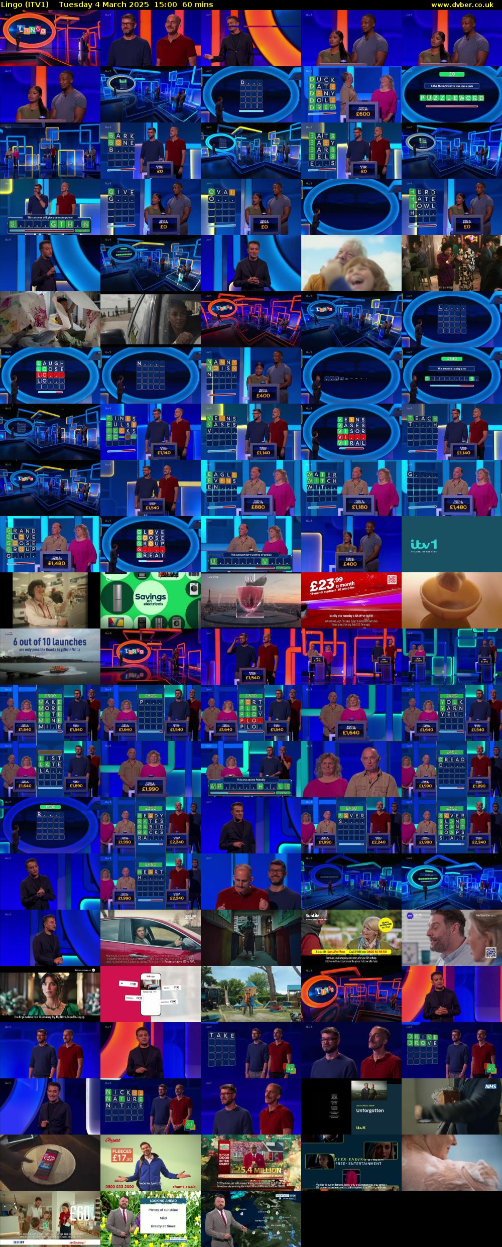 Lingo (ITV1) Tuesday 4 March 2025 15:00 - 16:00