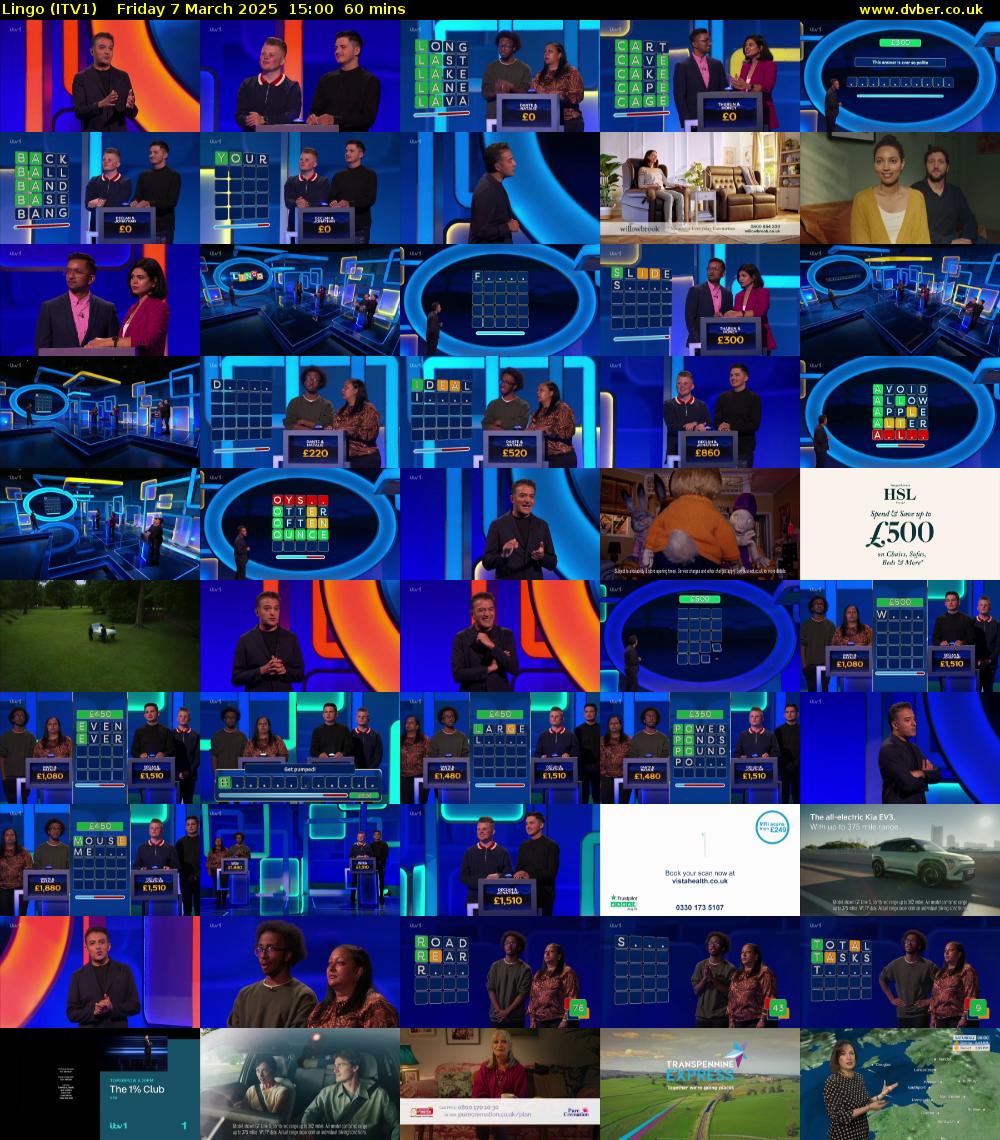 Lingo (ITV1) Friday 7 March 2025 15:00 - 16:00