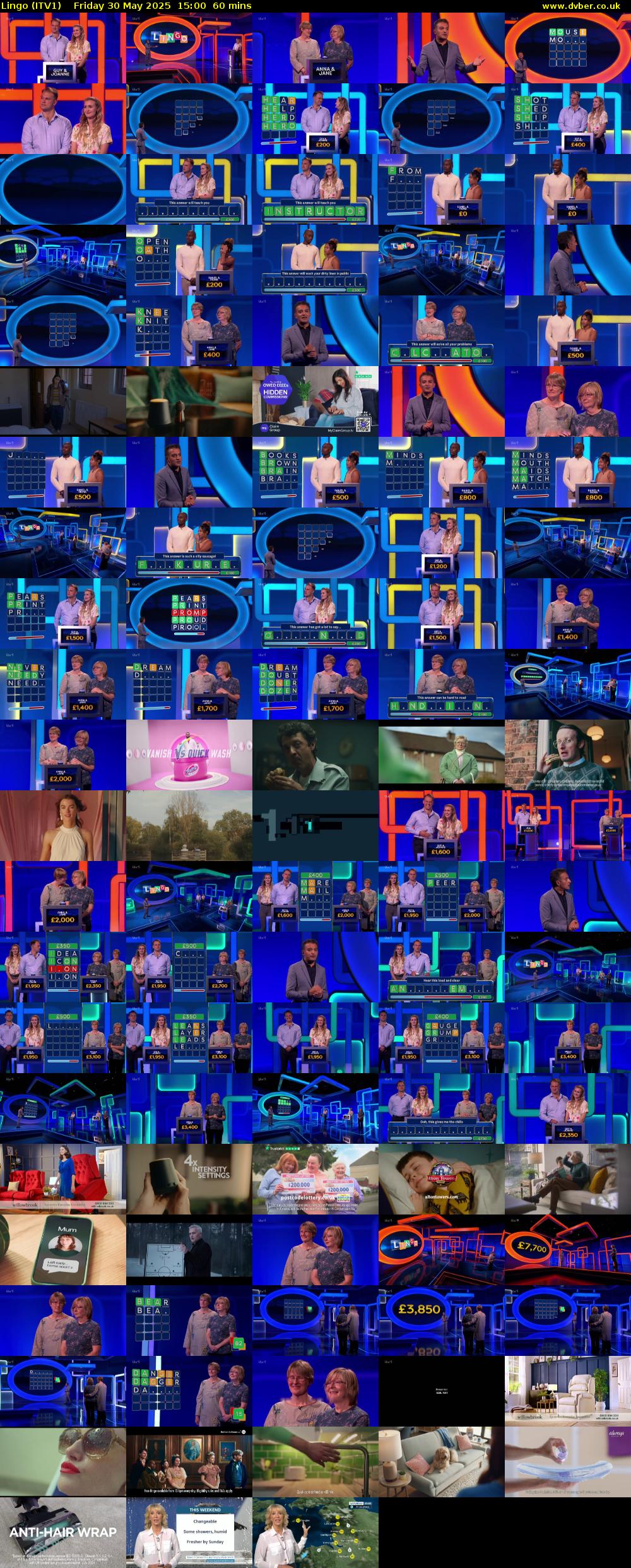 Lingo (ITV1) Friday 30 May 2025 15:00 - 16:00