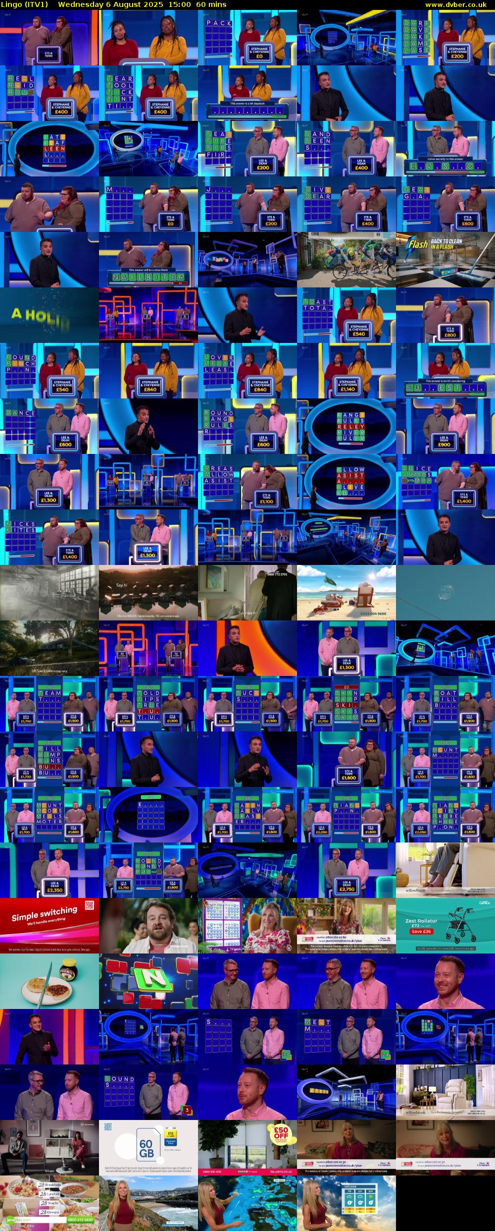 Lingo (ITV1) Wednesday 6 August 2025 15:00 - 16:00