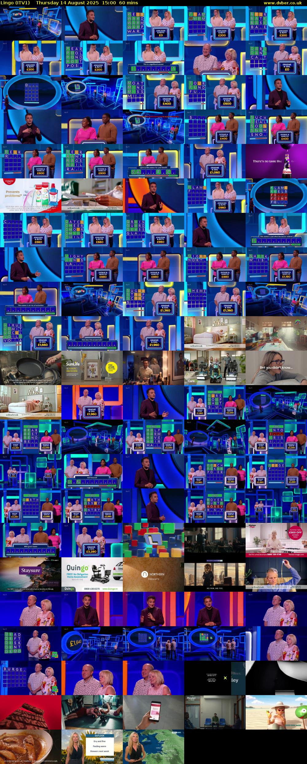 Lingo (ITV1) Thursday 14 August 2025 15:00 - 16:00