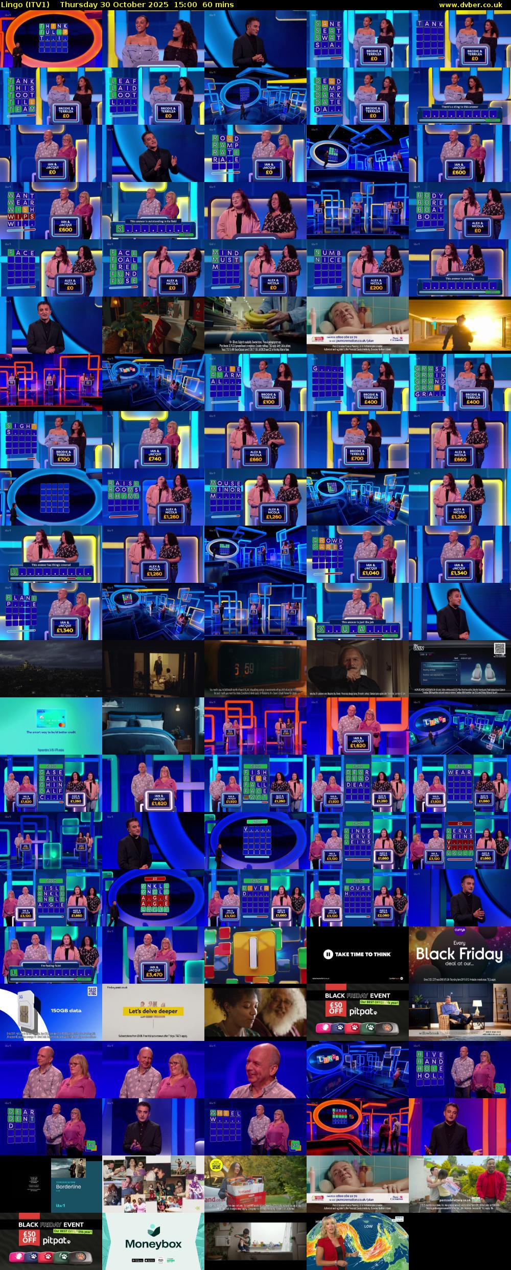 Lingo (ITV1) Thursday 30 October 2025 15:00 - 16:00