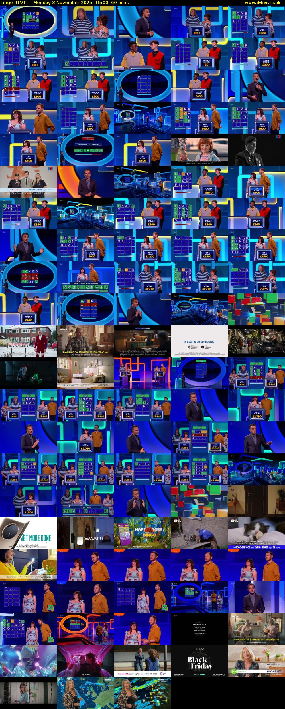 Lingo (ITV1) Monday 3 November 2025 15:00 - 16:00
