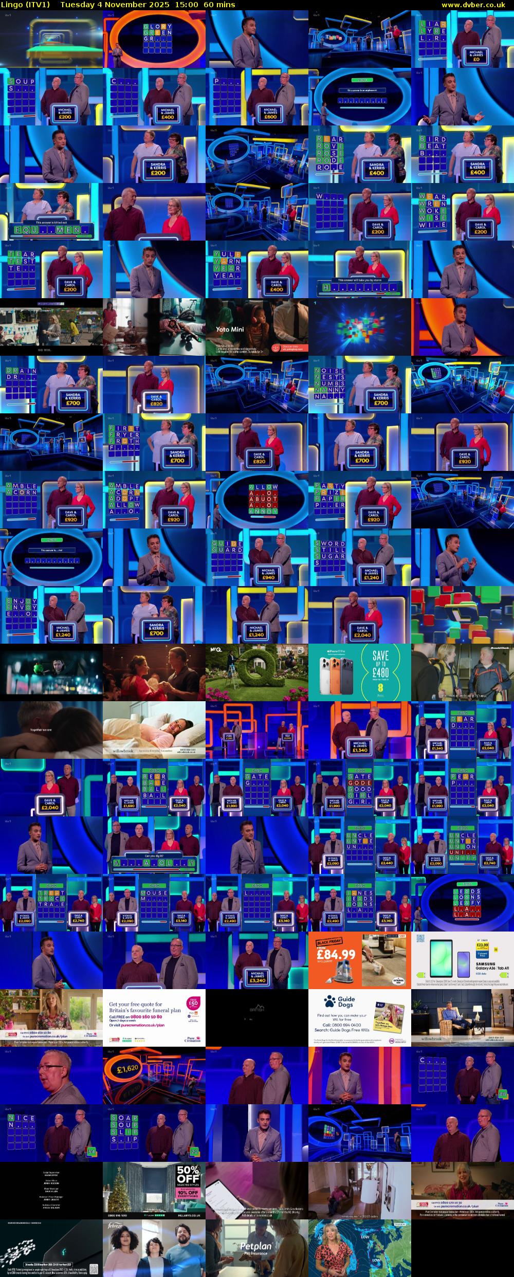Lingo (ITV1) Tuesday 4 November 2025 15:00 - 16:00