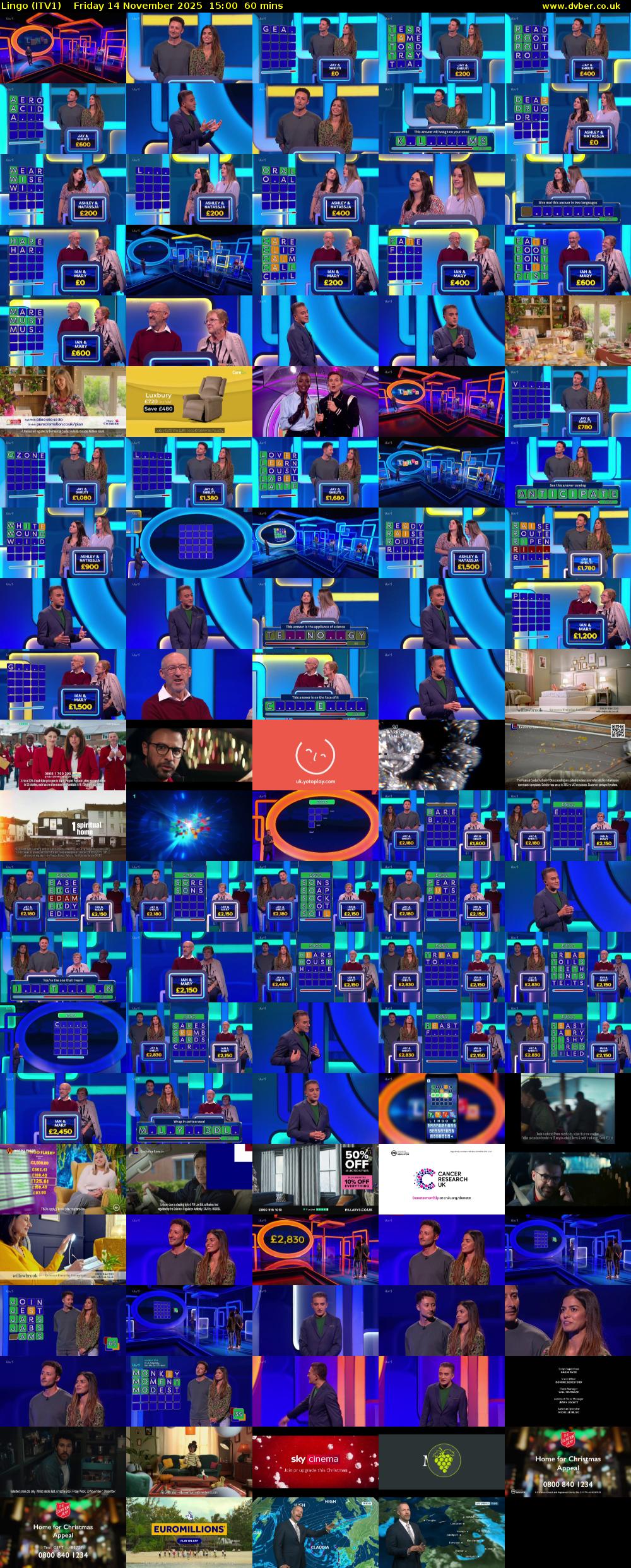 Lingo (ITV1) Friday 14 November 2025 15:00 - 16:00