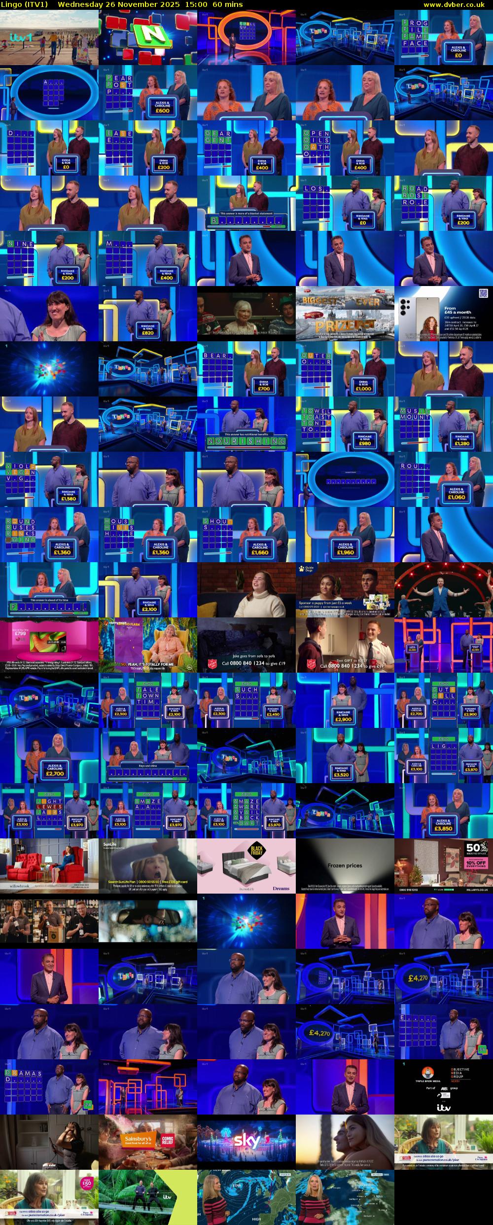 Lingo (ITV1) Wednesday 26 November 2025 15:00 - 16:00