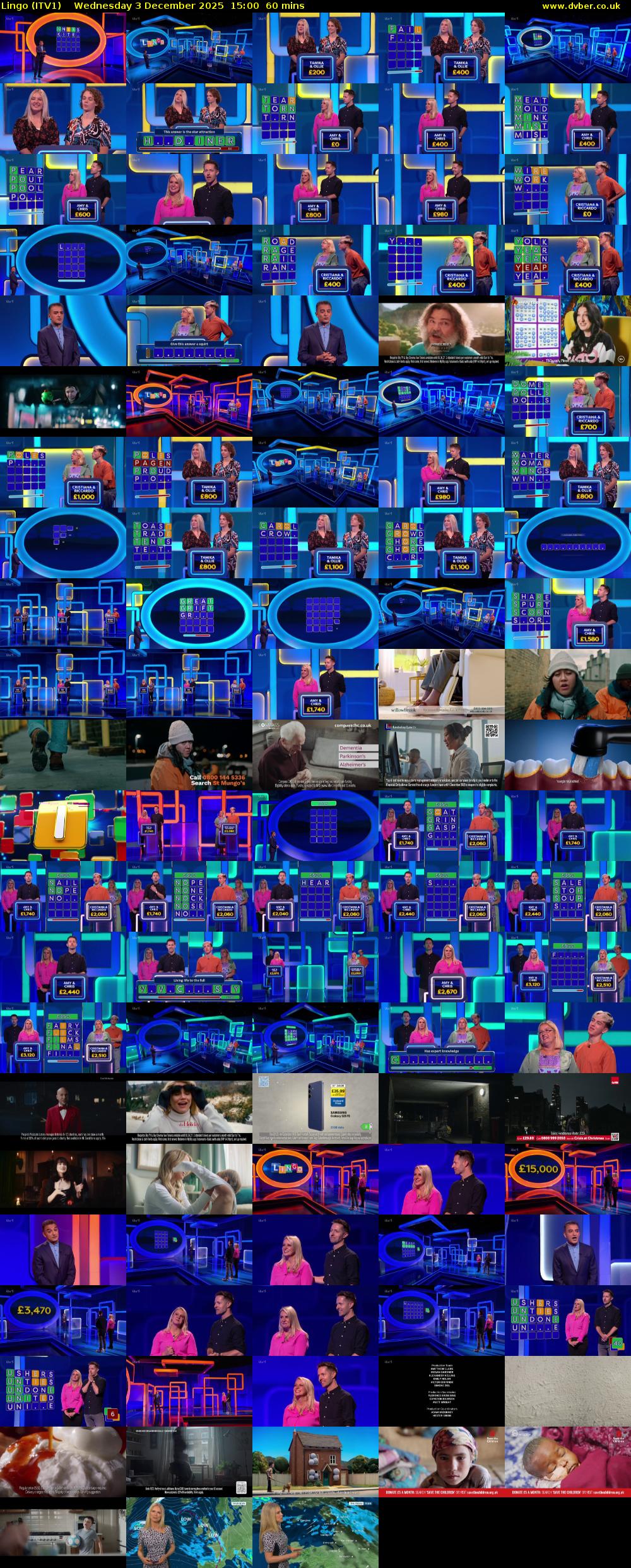 Lingo (ITV1) Wednesday 3 December 2025 15:00 - 16:00