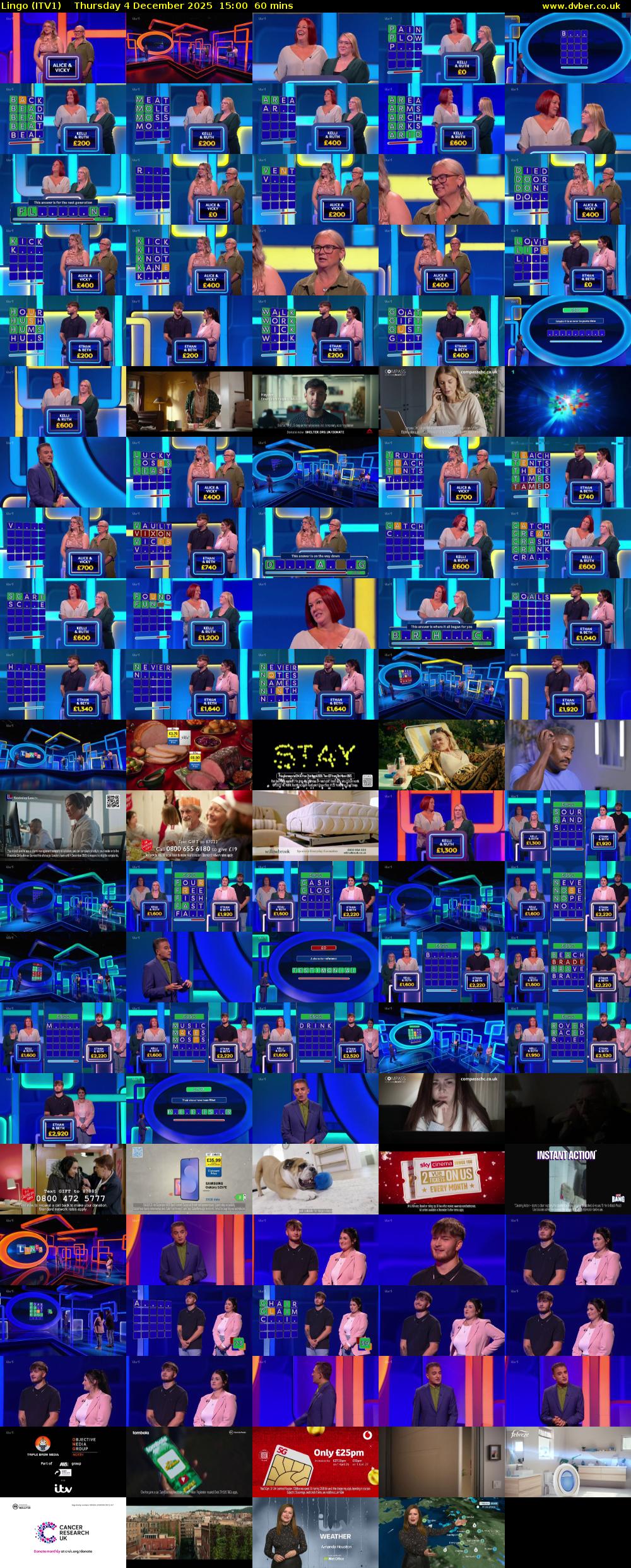 Lingo (ITV1) Thursday 4 December 2025 15:00 - 16:00