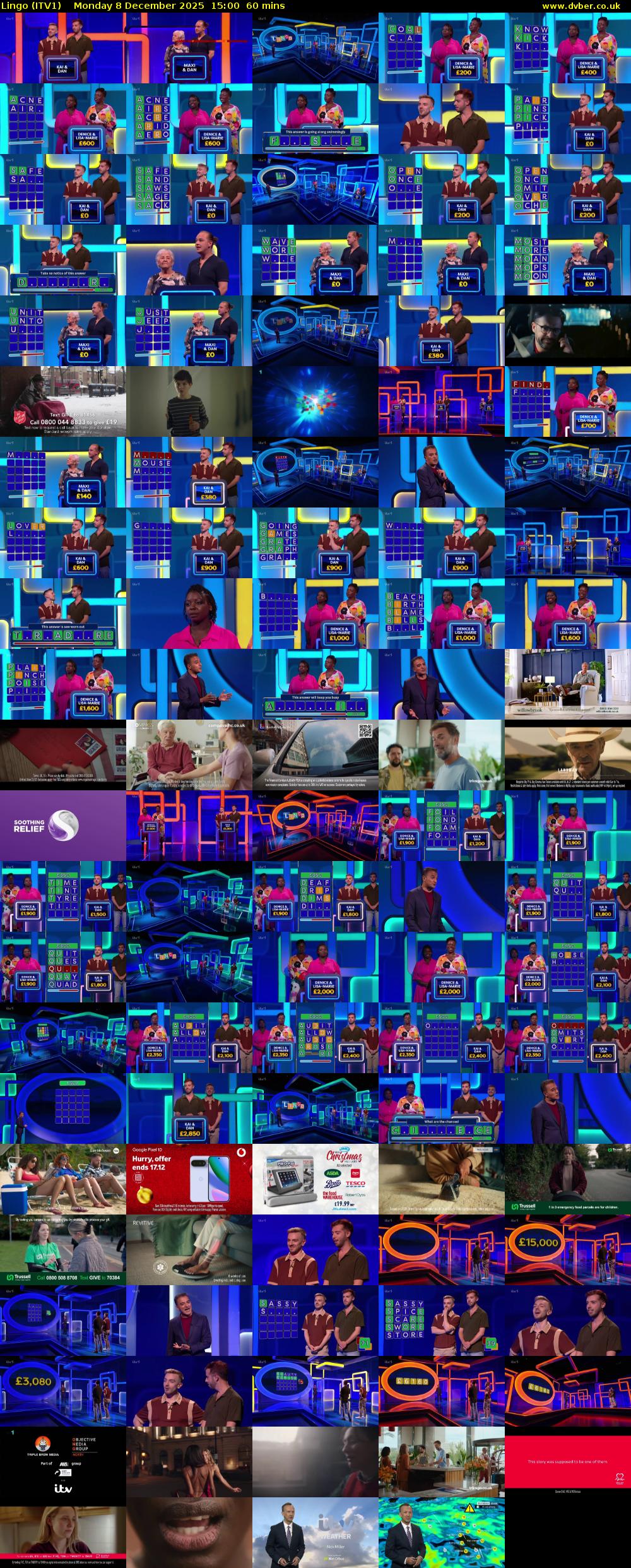 Lingo (ITV1) Monday 8 December 2025 15:00 - 16:00