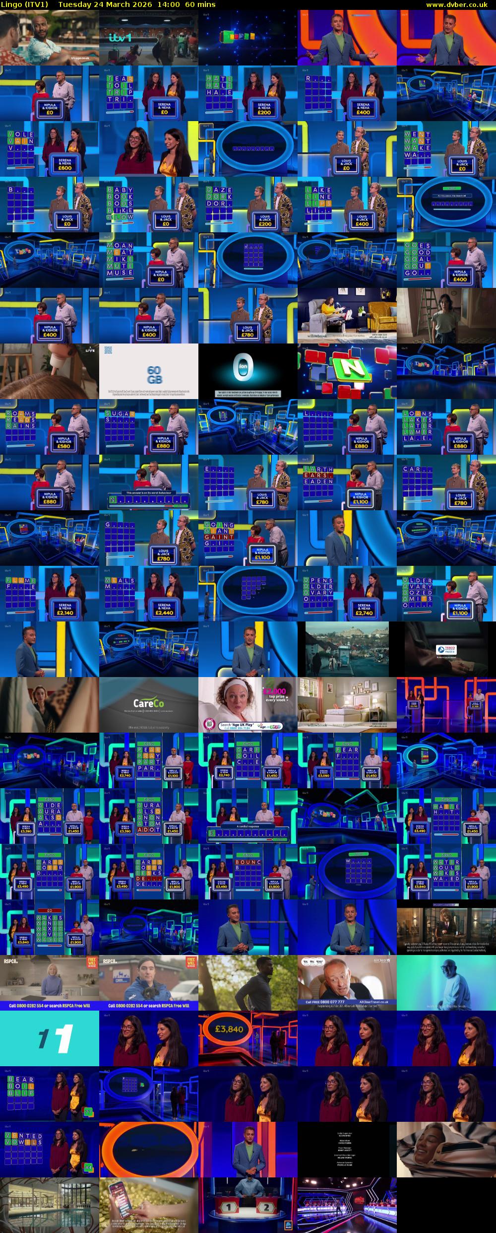 Lingo (ITV1) Tuesday 24 March 2026 14:00 - 15:00