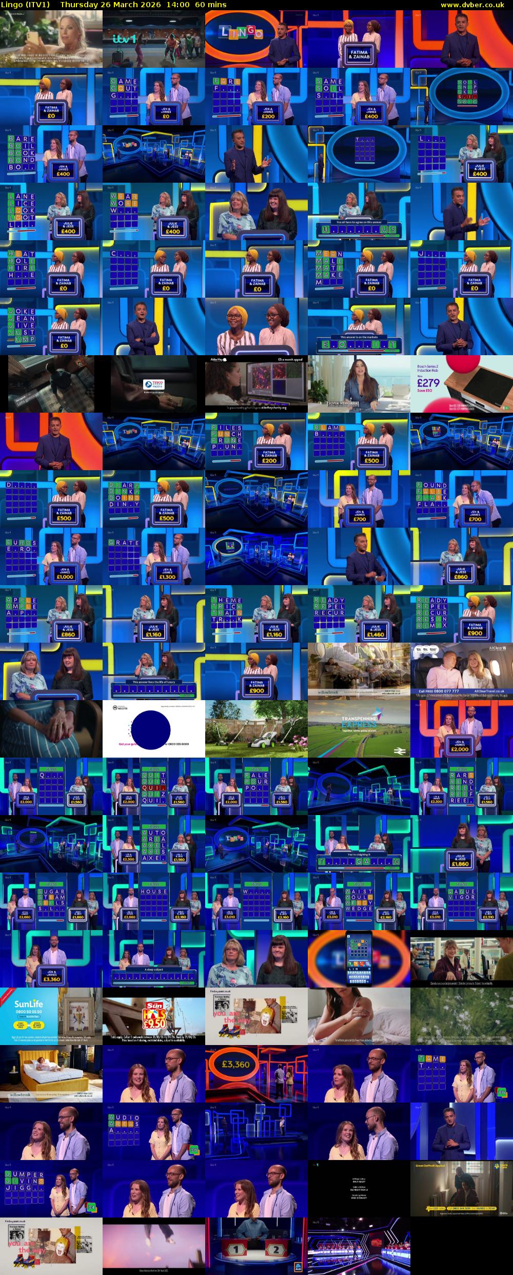 Lingo (ITV1) Thursday 26 March 2026 14:00 - 15:00
