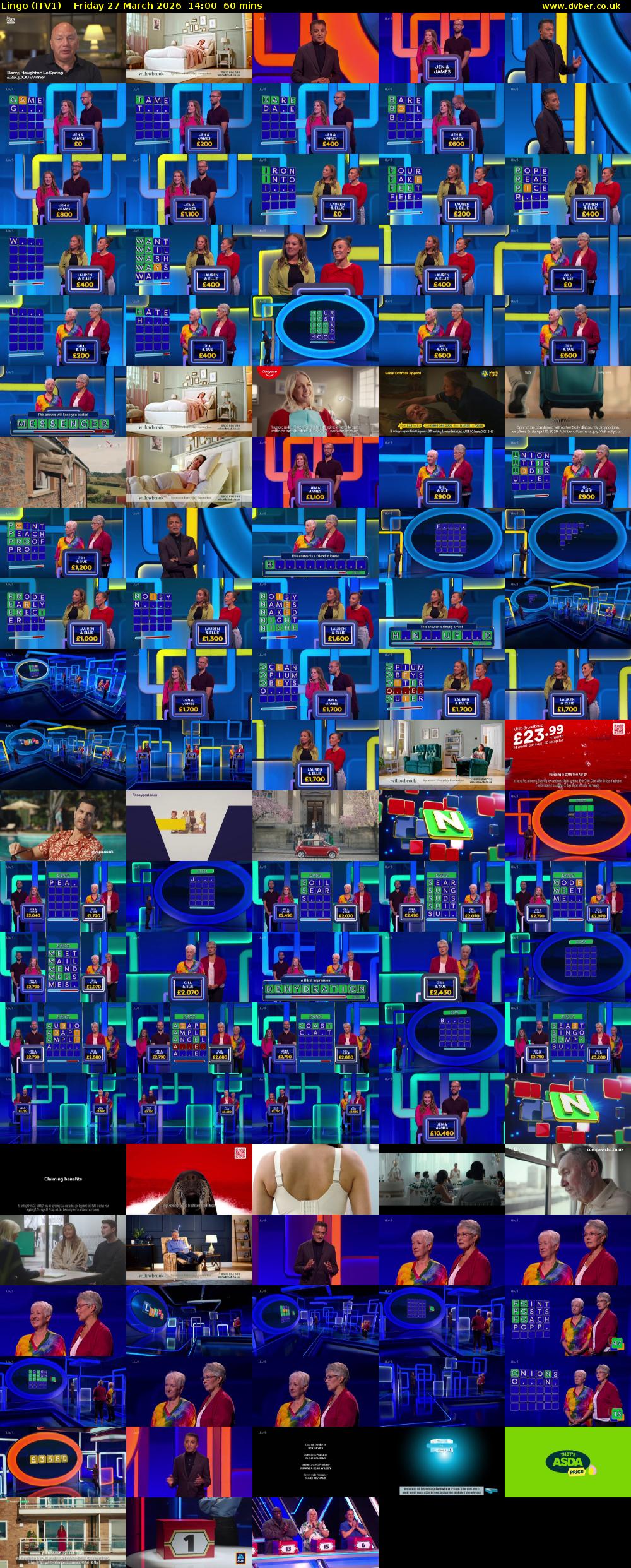 Lingo (ITV1) Friday 27 March 2026 14:00 - 15:00