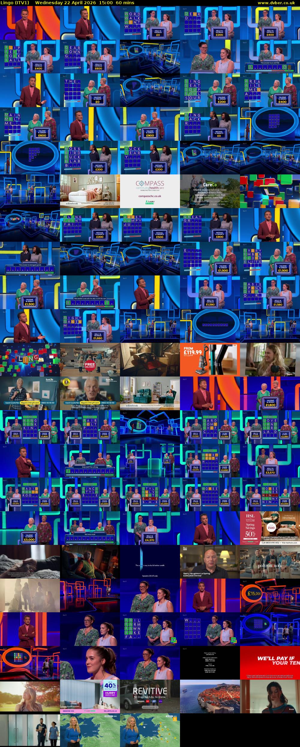 Lingo (ITV1) Wednesday 22 April 2026 15:00 - 16:00