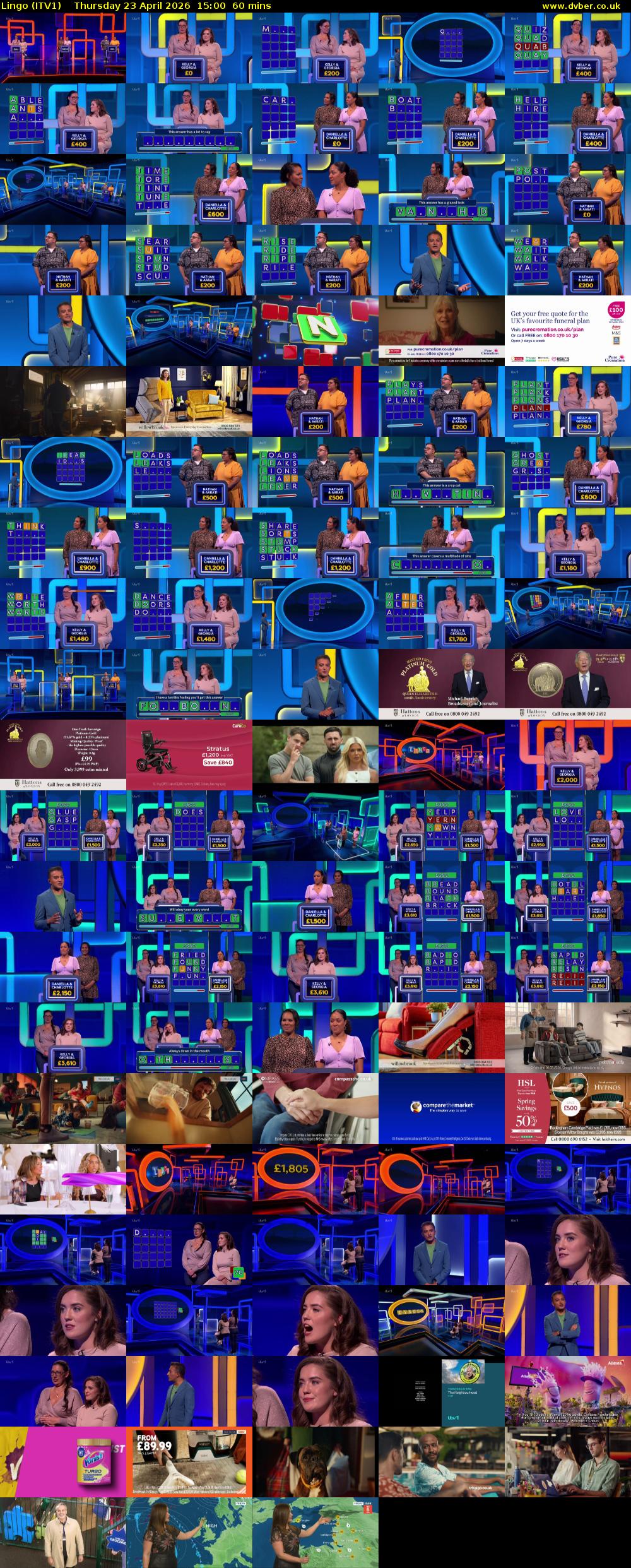 Lingo (ITV1) Thursday 23 April 2026 15:00 - 16:00