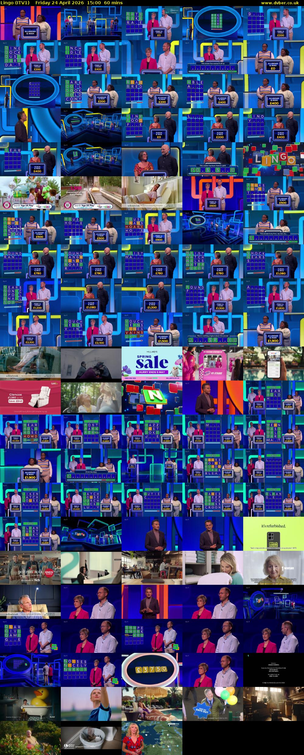 Lingo (ITV1) Friday 24 April 2026 15:00 - 16:00