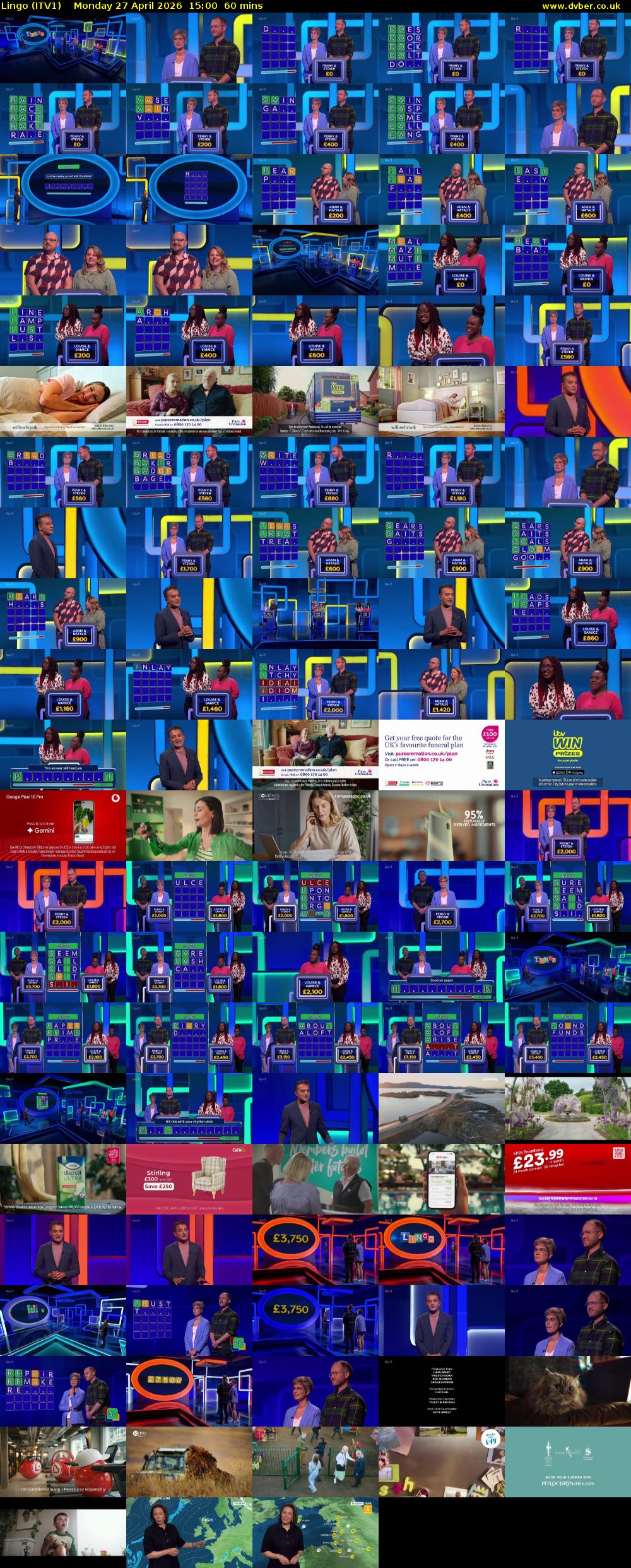 Lingo (ITV1) Monday 27 April 2026 15:00 - 16:00