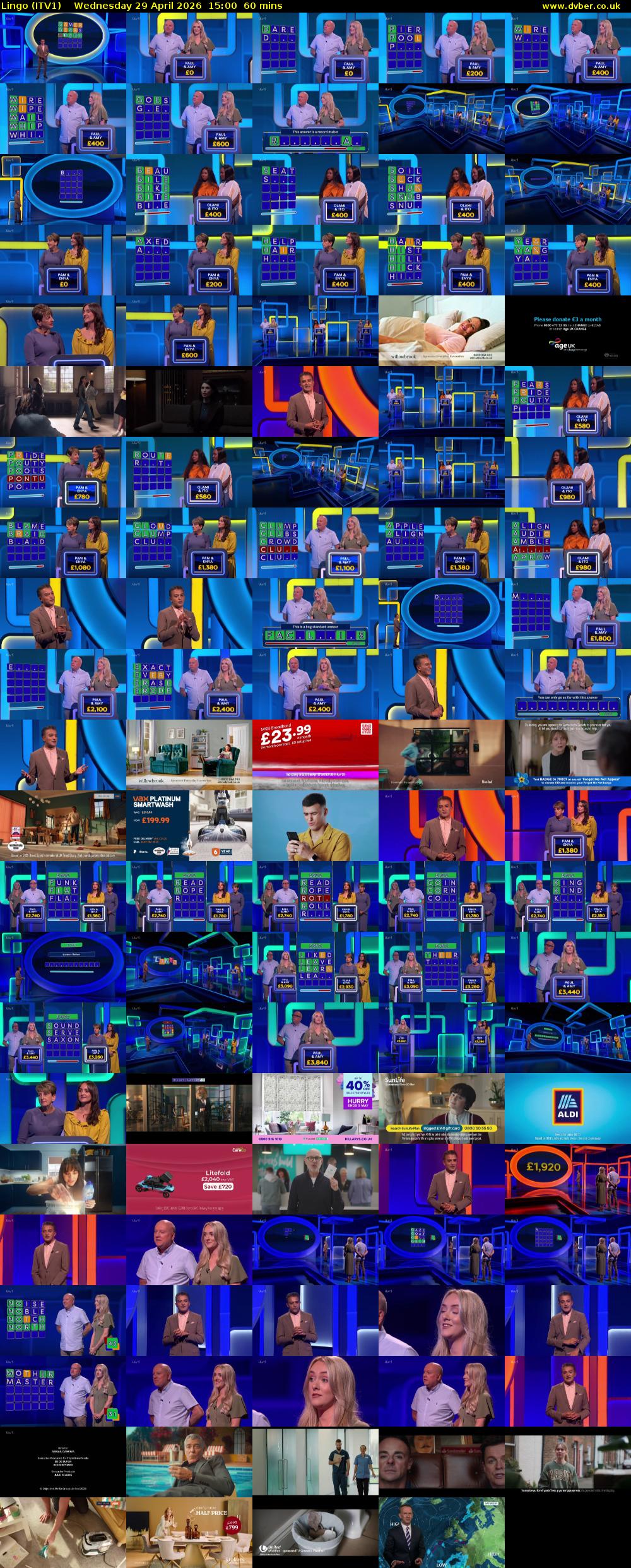 Lingo (ITV1) Wednesday 29 April 2026 15:00 - 16:00