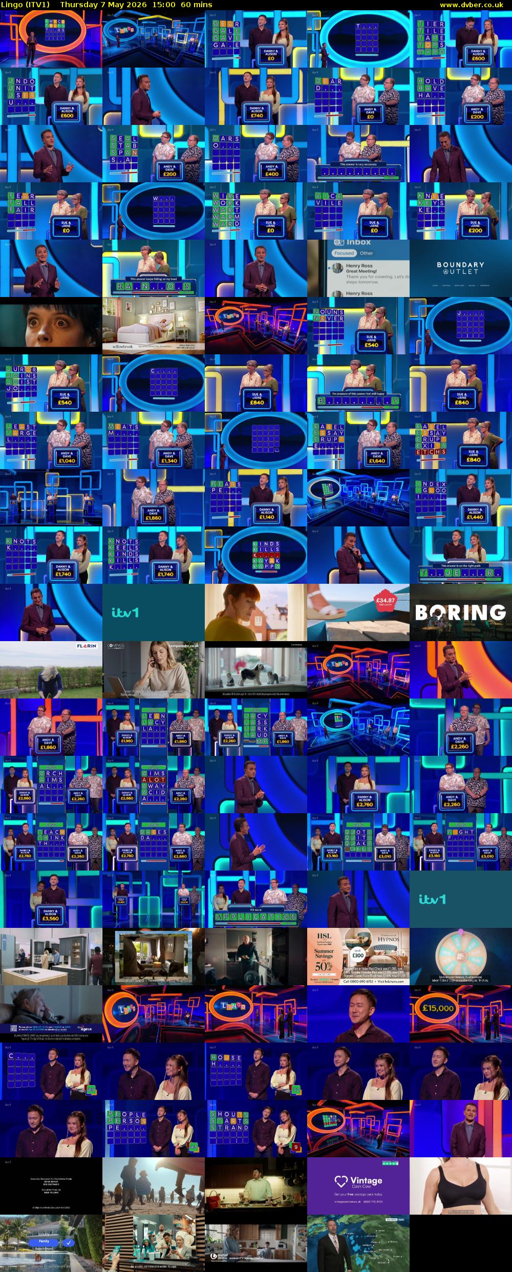Lingo (ITV1) Thursday 7 May 2026 15:00 - 16:00
