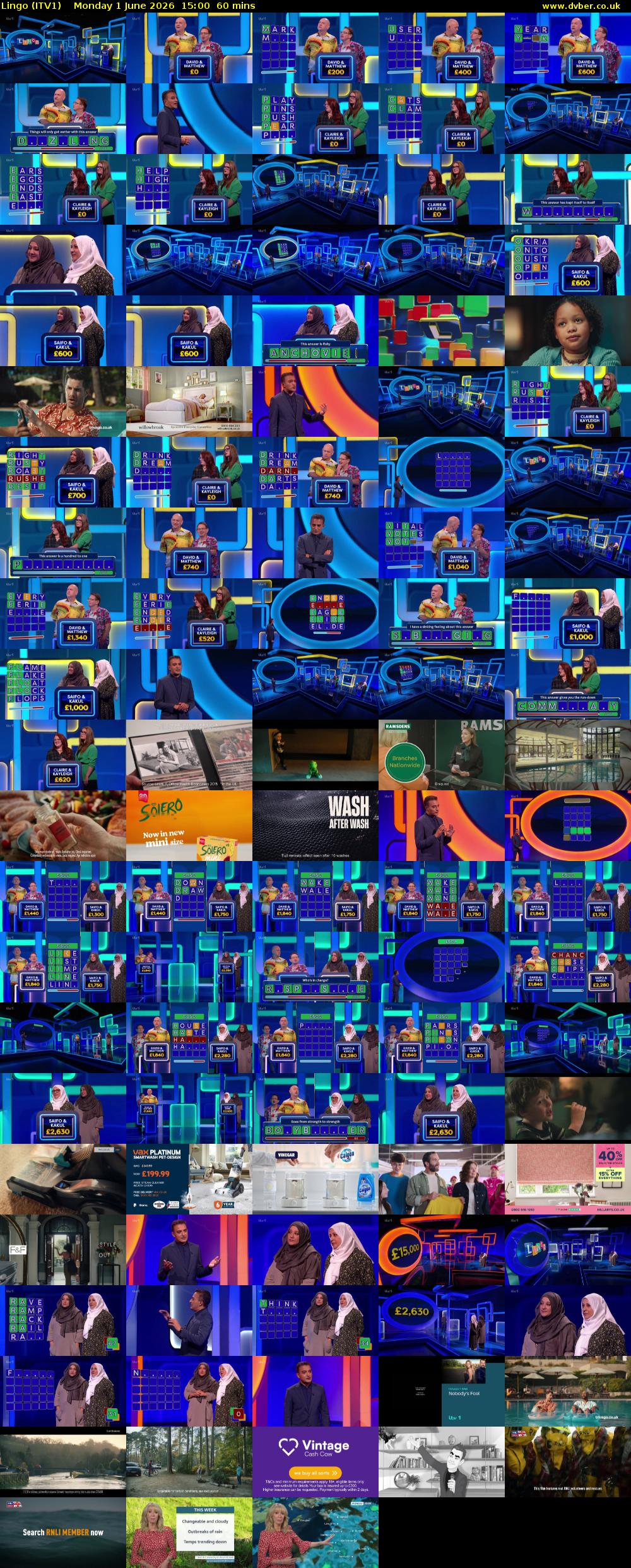 Lingo (ITV1) Monday 1 June 2026 15:00 - 16:00